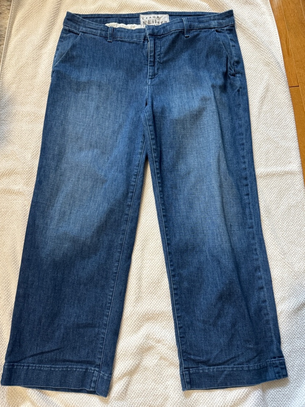 Frank & Eileen Dark Blue Wide Leg Jeans